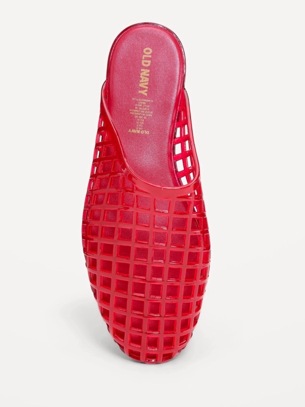 Old Navy Women's Red Woven Slide Jelly Mules NWT